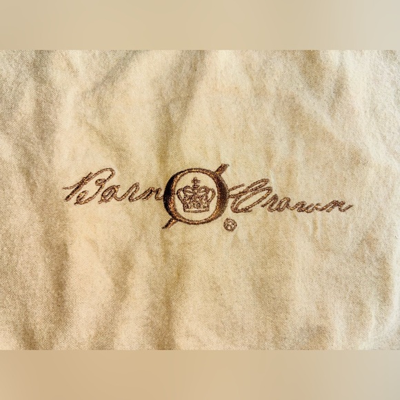 Crown Royal Barn Bag Beige Drawstring 13”x7.5” Bead Closure Rare Dust Bag Travel - Picture 3 of 7